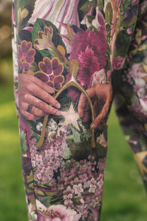 Linen Cropped Artist Pant - Make A Wish w/ Wishbone, Dandelion