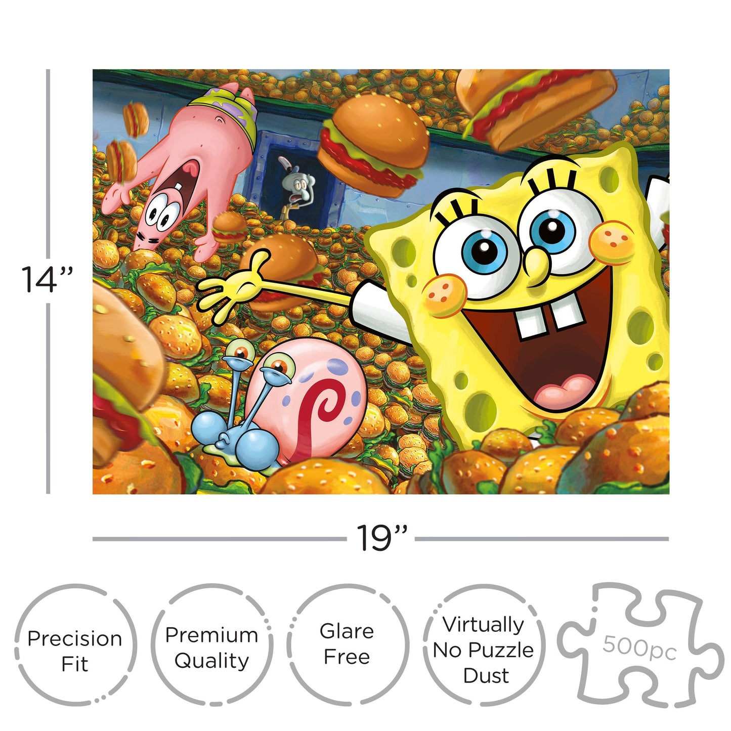 Puzzle - SpongeBob SquarePants Krabby Patties (500pc)