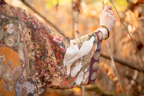 Bamboo Kimono Duster - Dreamweaver With Zodiac Signs