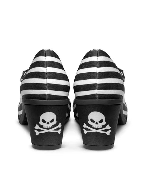 Women's Shoe - Chocolaticas® Mid Heels Venom Mary Jane Pump