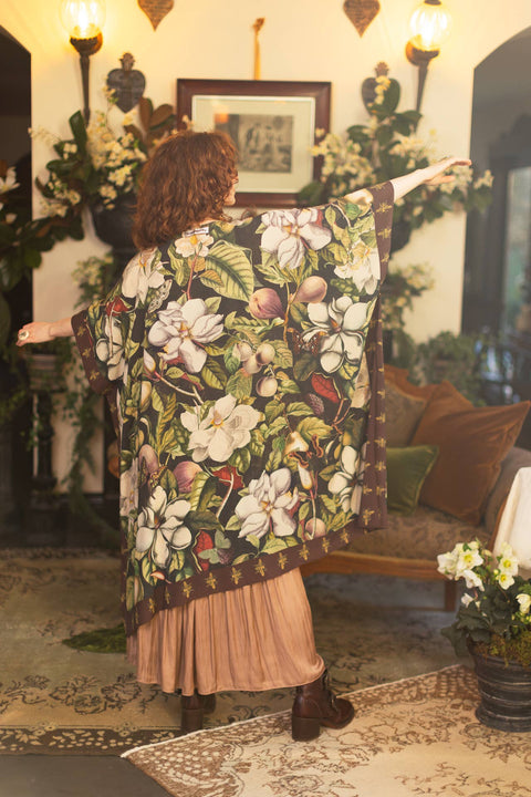 Starduster Kimono - Fleur De Lune Goddess with Florals & Bees