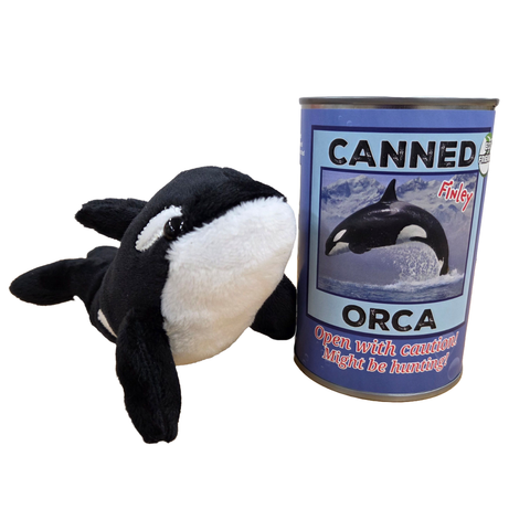 Stuffed Animal - Finley the Canned Orca (Standard Lid)