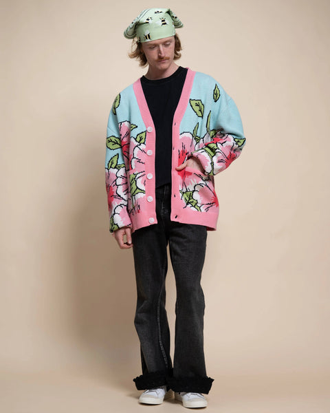 Cardigan - Pink Hibiscus