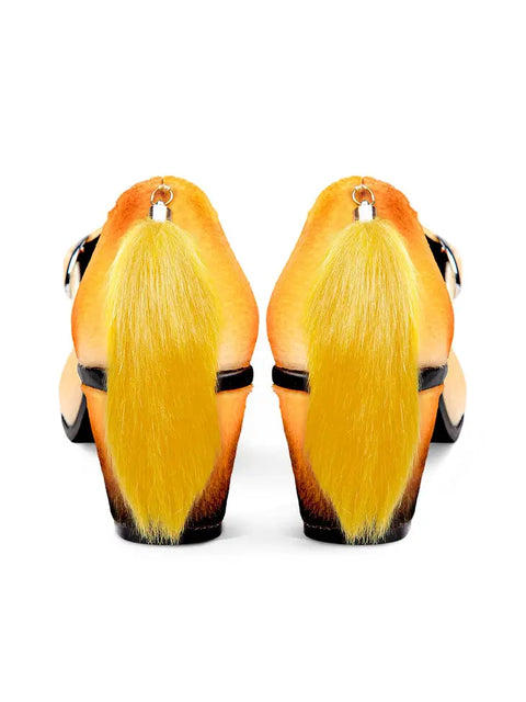 Women's Shoe - Chocolaticas® Mid Heels Fox Mary Jane Pump