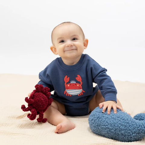 Bubble Sweatshirt - Sailor Sea Creatures Applique