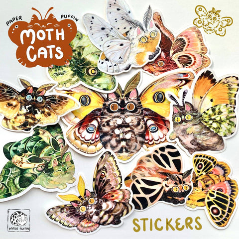 Sticker - Moth Cat "Big Eyes"