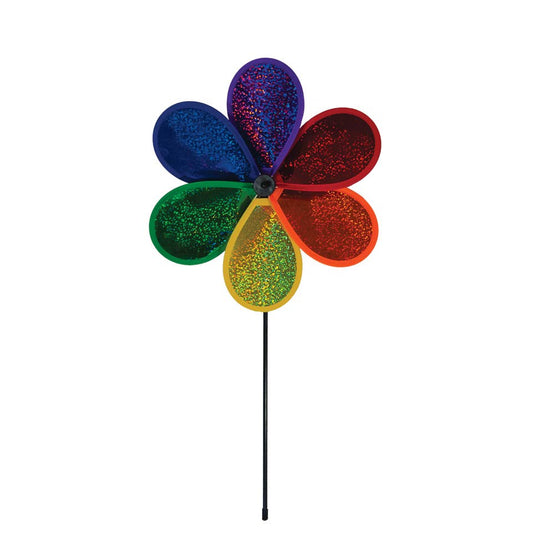 Garden Spinner - Rainbow Glitter Flower