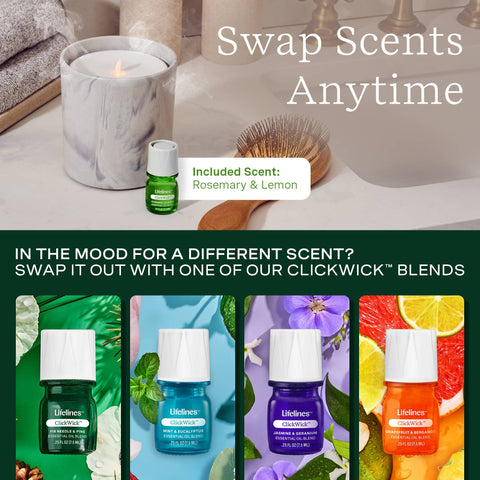 Flameless Candle Diffuser -  Marble