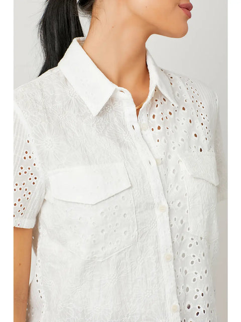 Shirt - Embroidery Mixed Off White