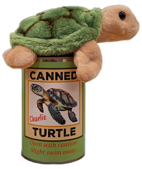 Stuffed Animal - Canned Sea Turtle (Standard Lid)