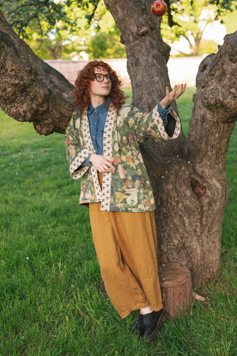 Fleece Lined Cozy Cardigan Kimono Jacket - I Dream in Flowers