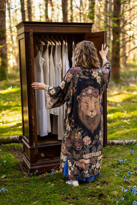 Lionheart Opera Duster - Narnia Inspired Print & Botanicals