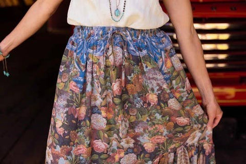 Atelier Skirt - Love Language with Floral Print