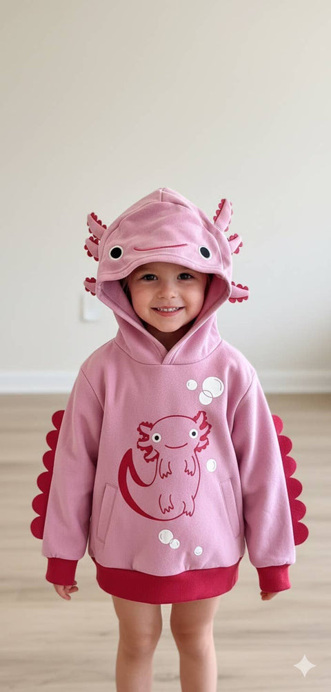 Hoodie - Pink Axolotl