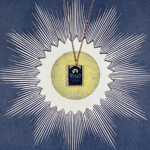 Necklace - Book Locket Wicked: Brass