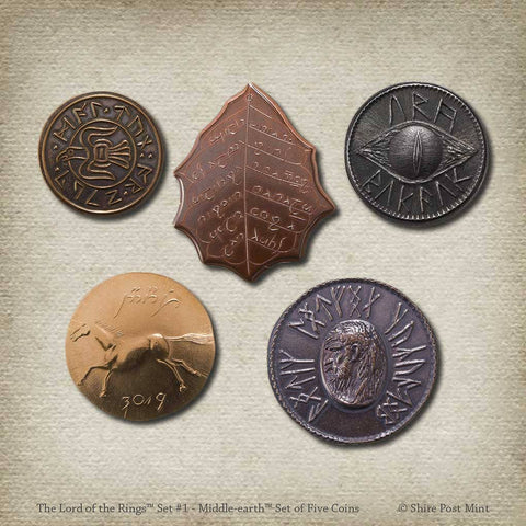Set of Five Coins - The Lord of the Rings™ Set #1