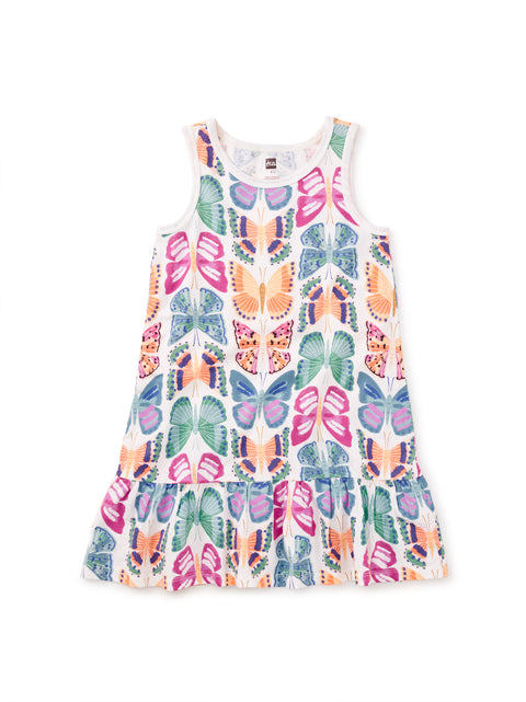 Ruffle Hem Tank Dress - Mariposas Pintadas