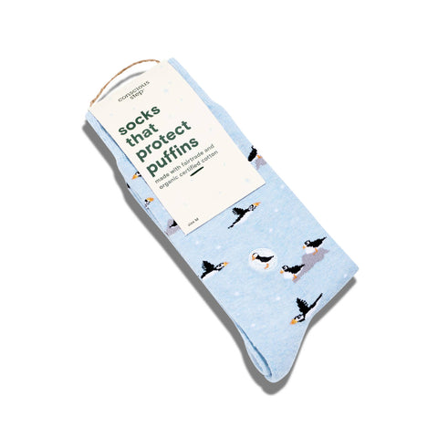 Socks that Protect Puffins - Blue