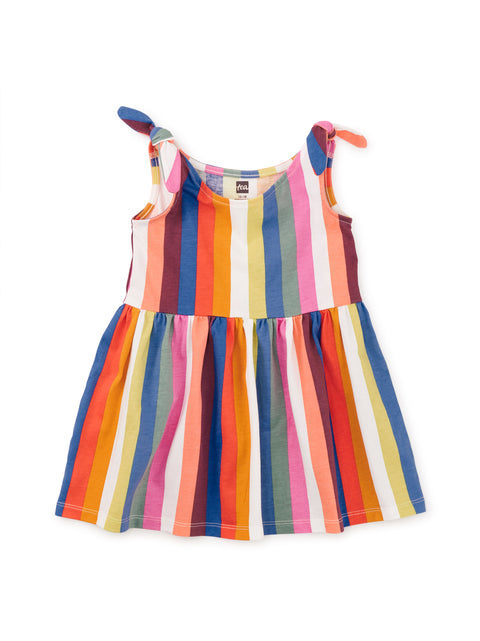 Tie Shoulder Baby Dress - Lisbon Stripe