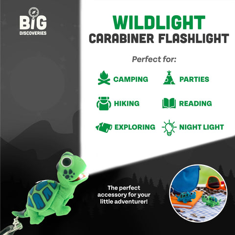Flashlight - Green Turtle Carabiner