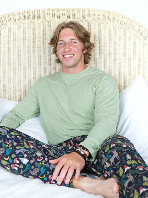 Last One - Size XS: Adult Pajama Pants - Night Forest