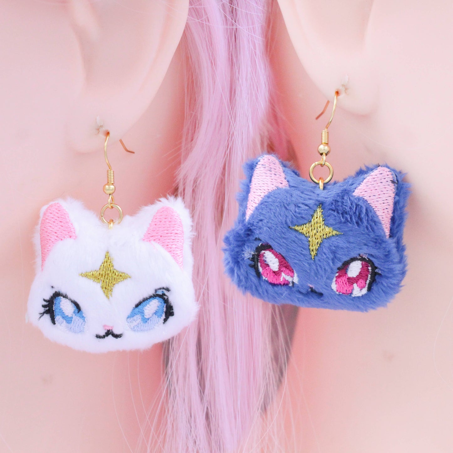 Earrings - Plush Celestial Cat