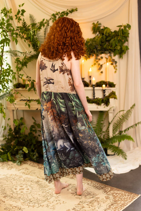Bohéme Bamboo Slip Dress - Theatre of Dreams with Deer