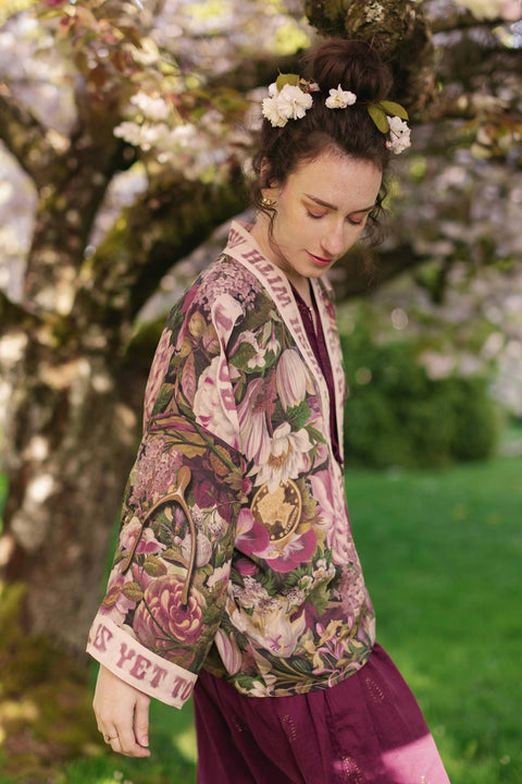Pixie Duster Cropped Kimono - A Wish w/ Wishbone Dandelion