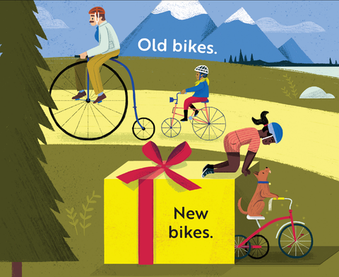 Board Book - Go, Bikes, Go!: A Transportation Board Book for Toddlers
