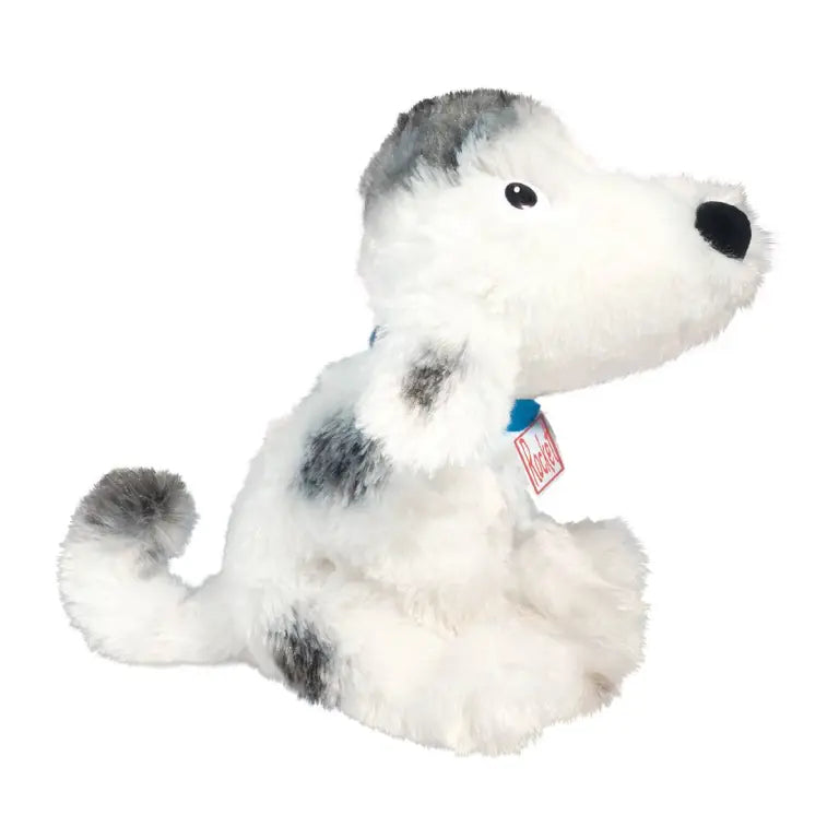 Stuffed Animal - Rocket Black & White Dog