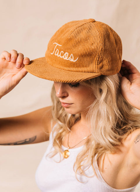 Hat (Corduroy) - Tacos Chainstitch Rust