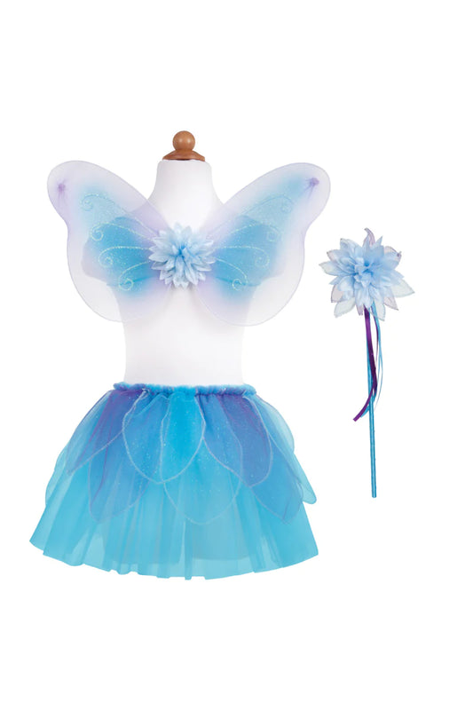 Dress Up - Fancy Flutter Skirt, Wings & Wand (Blue)