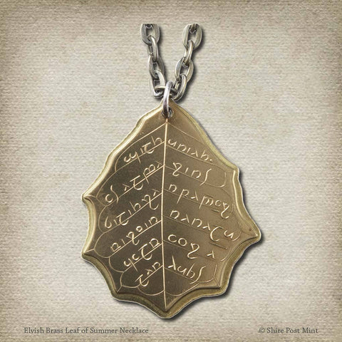 Necklace - Elvish Brass Leaf