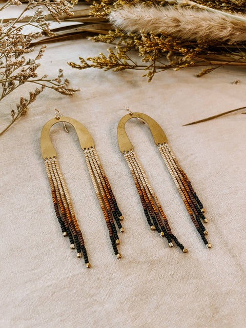 Earrings - Archway Set In Brown