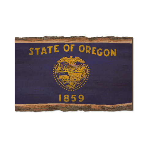 Wood Magnet - Live Edge Oregon State Flag