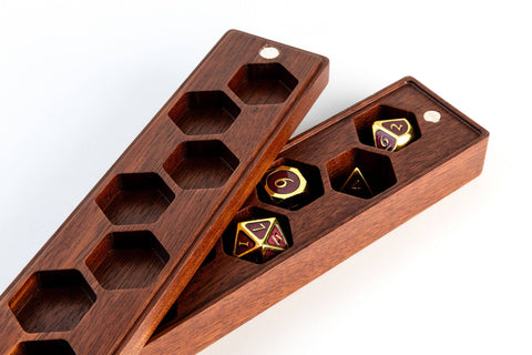 Wood Dice Case - Purple Heart