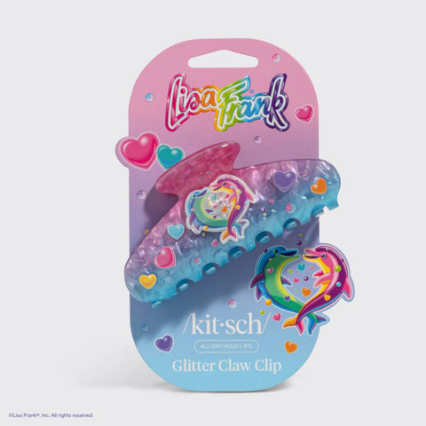 Glitter Claw Clip - Lisa Frank x Kitsch Dancing Dolphins™