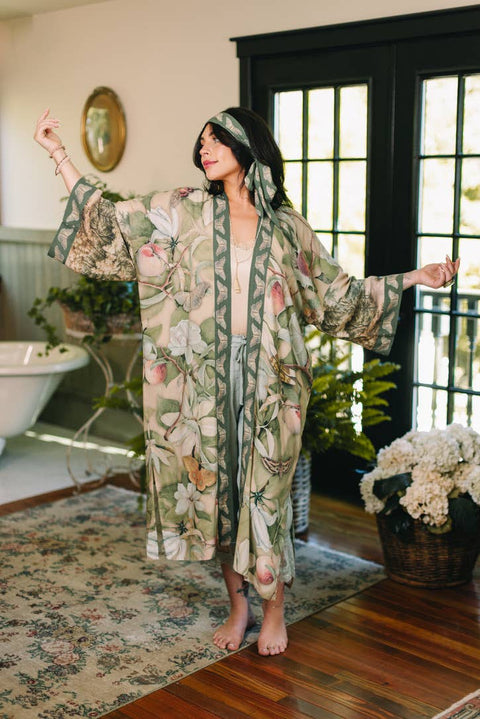 Opera Duster Kimono - Fleur De Soleil w/ Florals