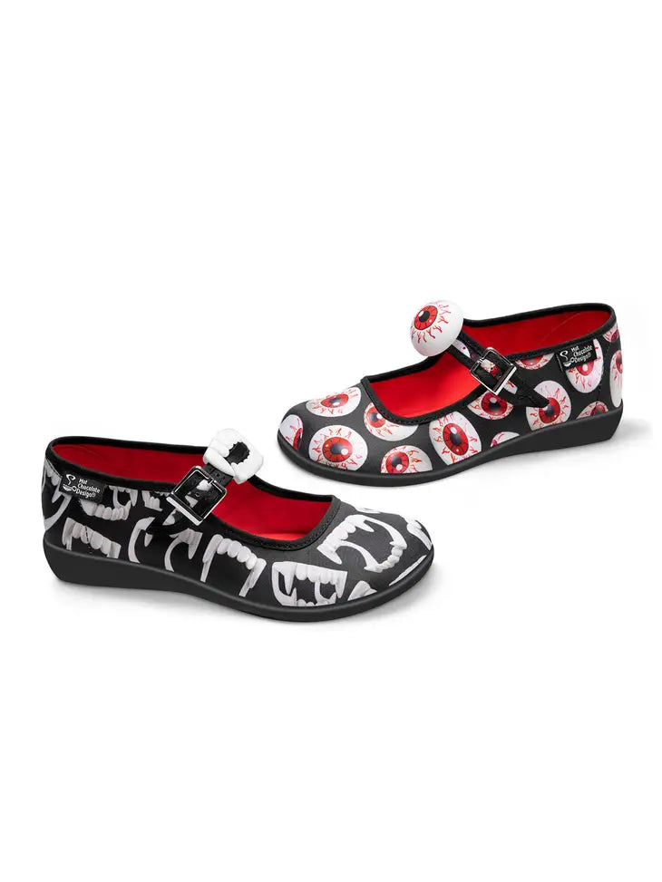 Women's Shoe - Chocolaticas® Spooky Toys Mary Jane Flat