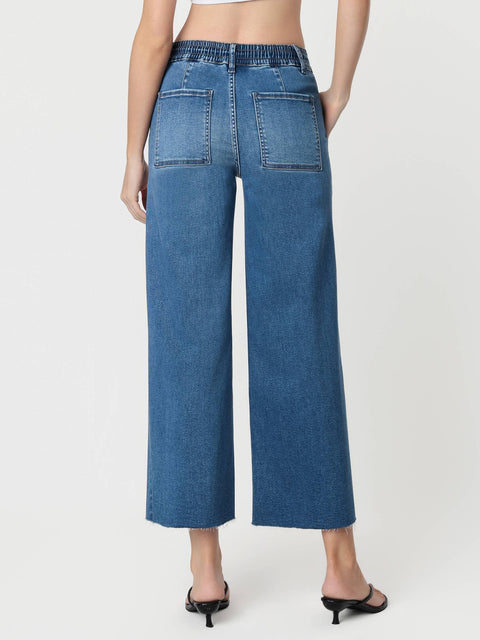 Jeans - High Rise Super Soft Drawstring Baggy Wide