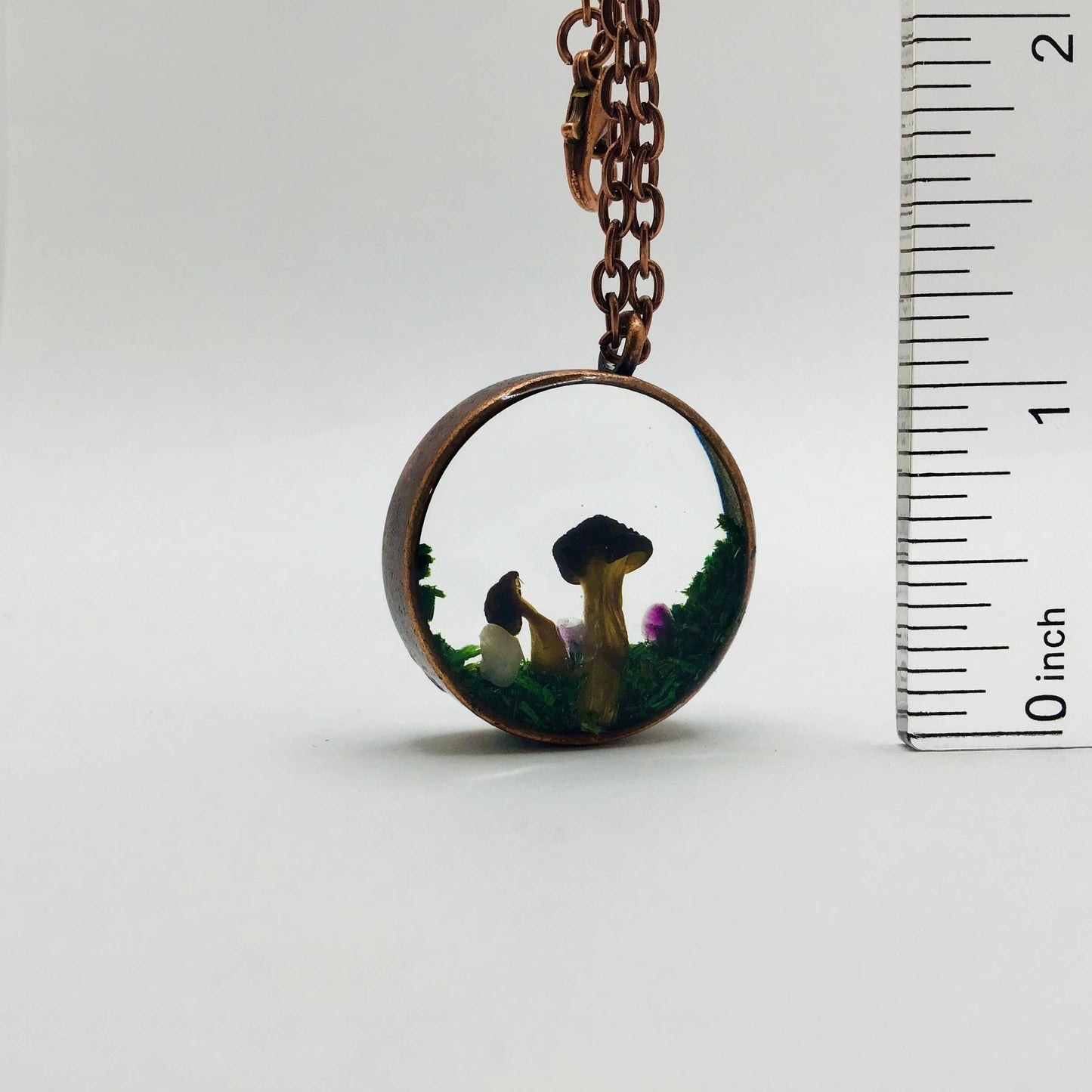 Curiosity Charm Necklace - Real Mushroom Copper # 3899