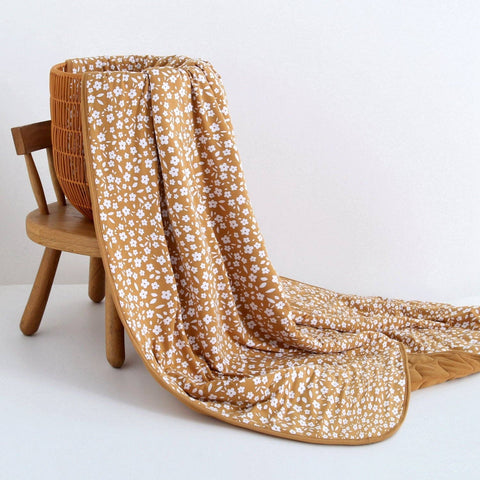 Quilted Throw Blanket - Honey Blooms