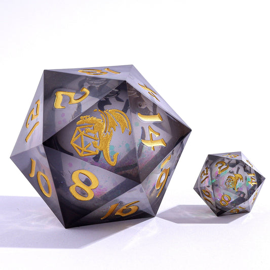 Sharp Edged Resin Liquid Core 55mm D20 - Cursed Eclipse