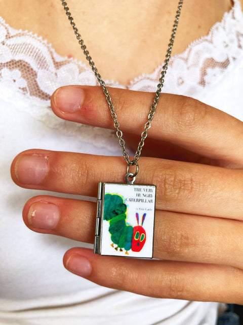 Necklace - Book Locket The Very Hungry Caterpillar: Stainless Steel