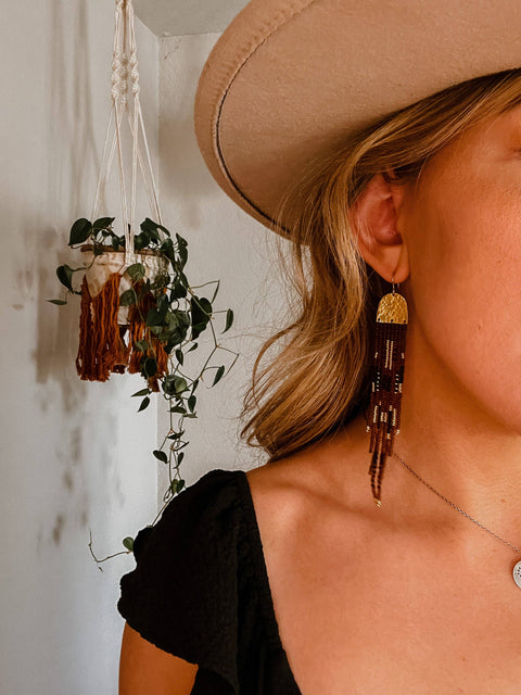 Earrings - Journey Set In Topaz