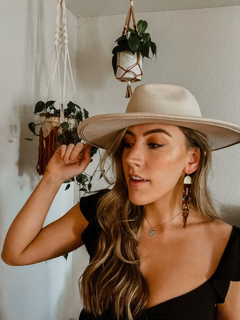 Earrings - Journey Set In Topaz