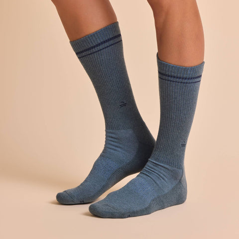 Comfort Crew Socks that Protect National Parks - Blue/Brown (3pk)