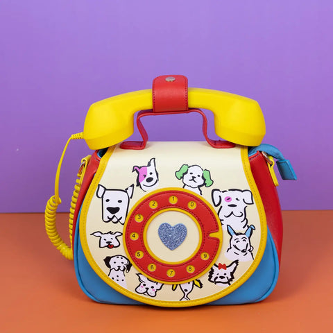 Ring Ring Phone Convertible Handbag - Dogs