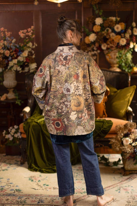 Fleece Cottage Cardigan Kimono Jacket - Golden Hour