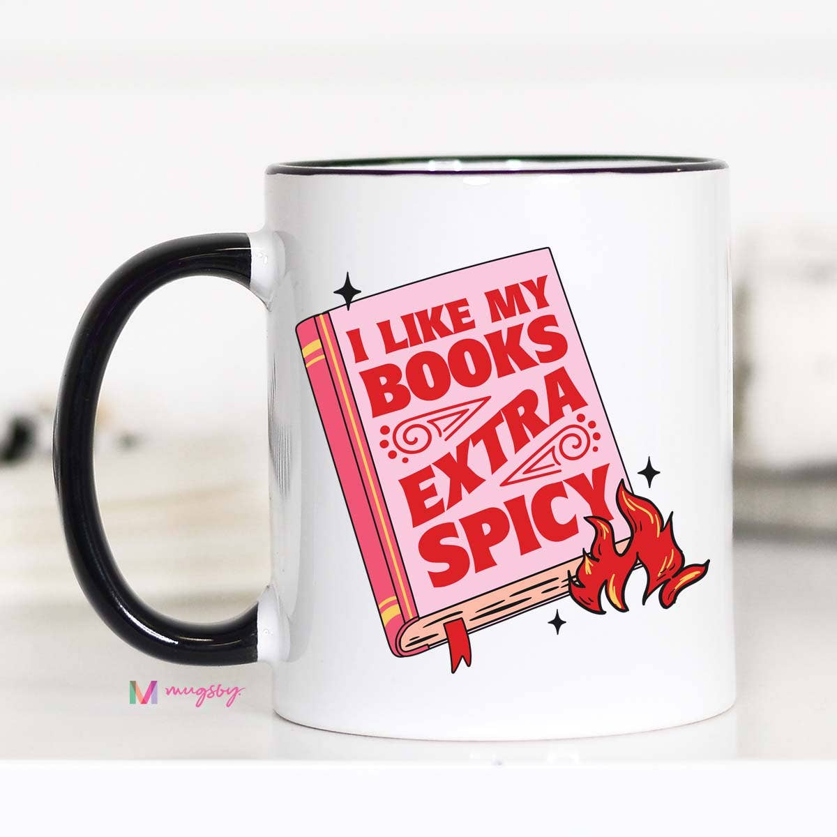 Mug (Ceramic) - I Like my Books Extra Spicy (15oz)